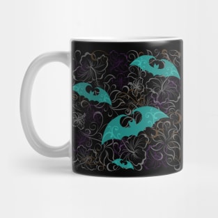 Bat Floral Pattern Mug